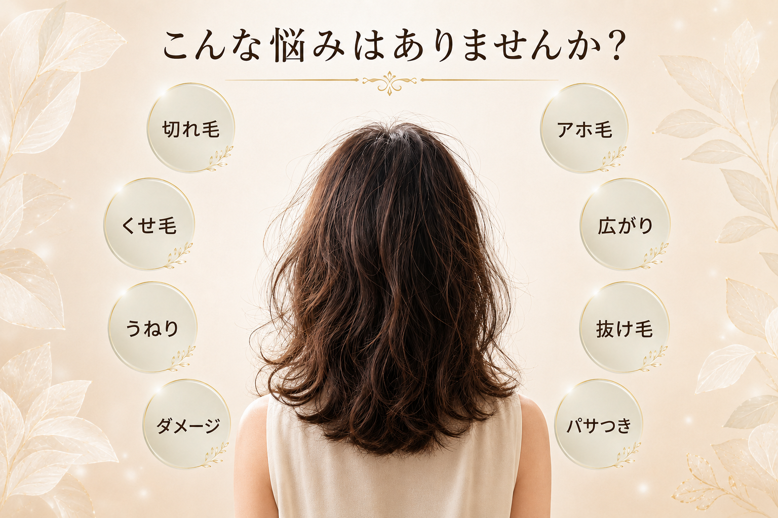 どんな髪質でも必ず綺麗な艶髪へ導くためのプロセスがあります